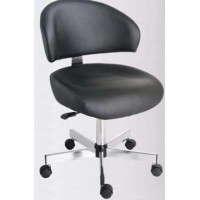 Black Anti Static Leather Chair, Seat size 490x480mm